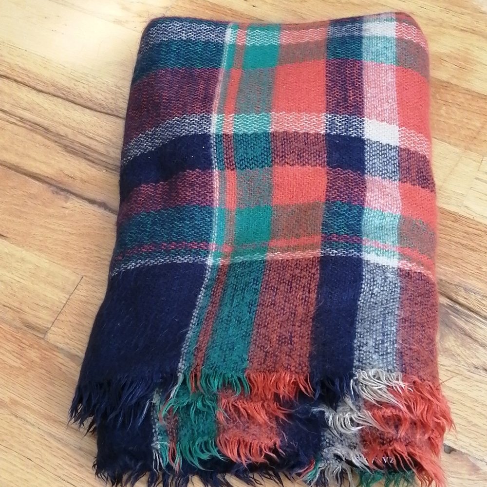 Zara multicolored blanket scarf